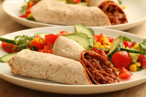 Mexikanische Wraps mit Schweinefleisch - RezeptePlan.de