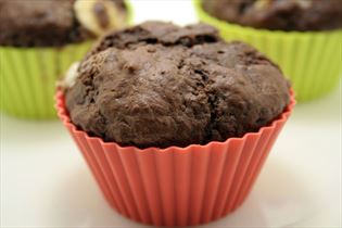 Muffins mit dreifach Schokolade