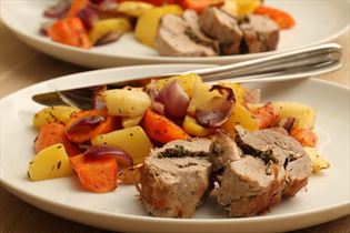 Schweinefilet mit Ofengemüse Schweinefilet mit Ofengemüse