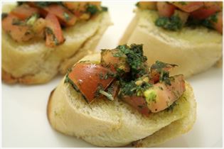 Bruschetta mit Tomate Bruschetta mit Tomate