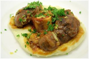 Osso buco mit Kartoffelpüree