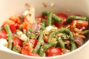 Bohnensalat mit Feta