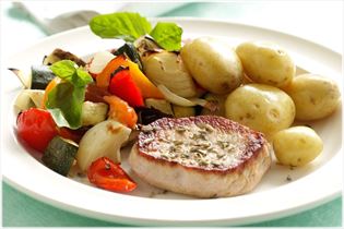 Medaillons mit Ratatouille Medaillons mit Ratatouille