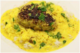 Indische Hacksteaks mit Reis Indische Hacksteaks mit Reis