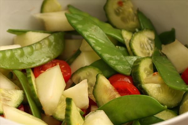 Hähnchen mit Melonensalat