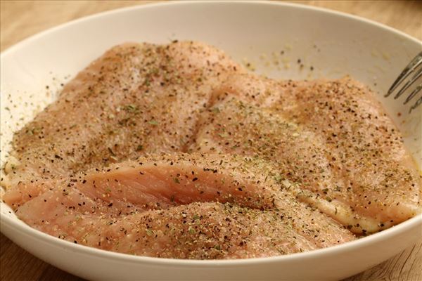 Hähnchen mit Melonensalat