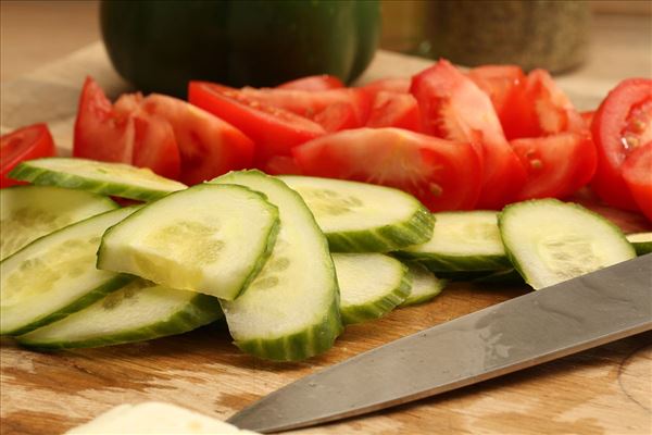 Lachs mit griechischem Salat