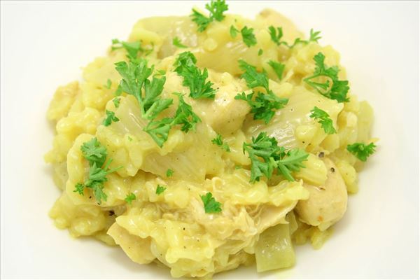 Risotto mit Hähnchen und Fenchel