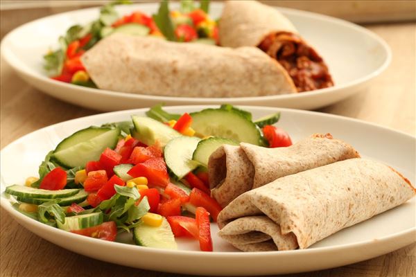 Mexikanische Wraps mit Schweinefleisch