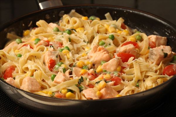 Pasta mit Lachs