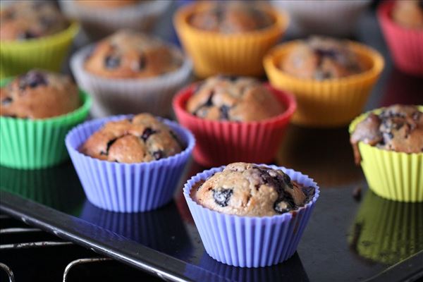 Heidelbeermuffins mit Haferflocken