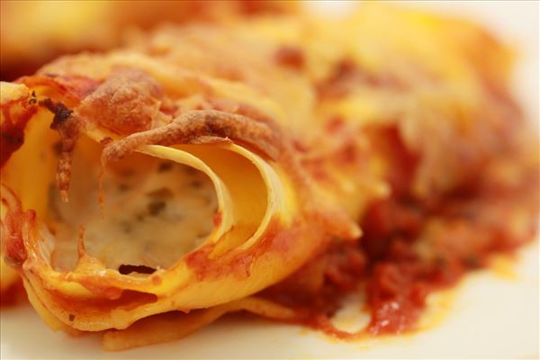 Pastarollen mit Pute und Hüttenkäse